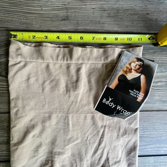 BODY WRAP Tan Beige Long Line Shaper Minimizer Slimming SZ 4X C101585 - Picture 10 of 11
